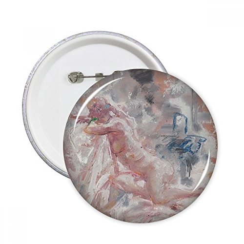 Pins XJJ Peinture à l'huile badge rond multicolore L comme décoration cadeau