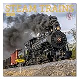 Steam Trains Wall Calendar 2025, Monthly January-December 12'' x 12'