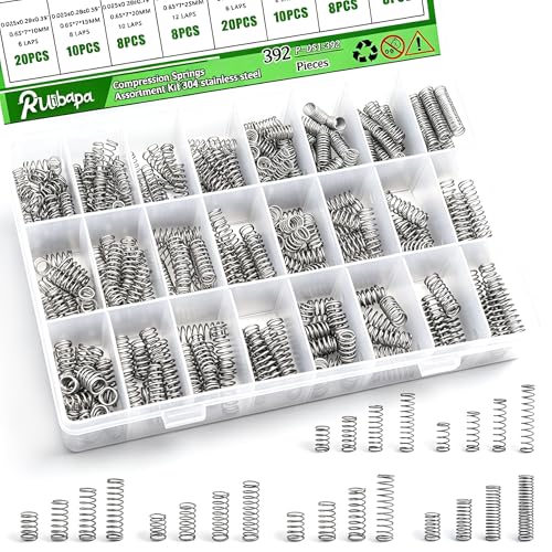 392PCS Springs Assortment Kit 304 Stainless Steel Compression Springs kit