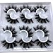 HBZGTLAD 6 Pairs Fluffy False Eyelashes Natural Faux Mink Strip 3D Lashes Pack (MDF-12)