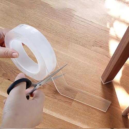 Image of GLUN Double Sided Tape Heavy Duty Multipurpose Nano Adhesive Grip Tape | Removable, Washable, Traceless, Reusable Sticky Strips for Wall Mounting, Home & Office, 9 x 9 Cm