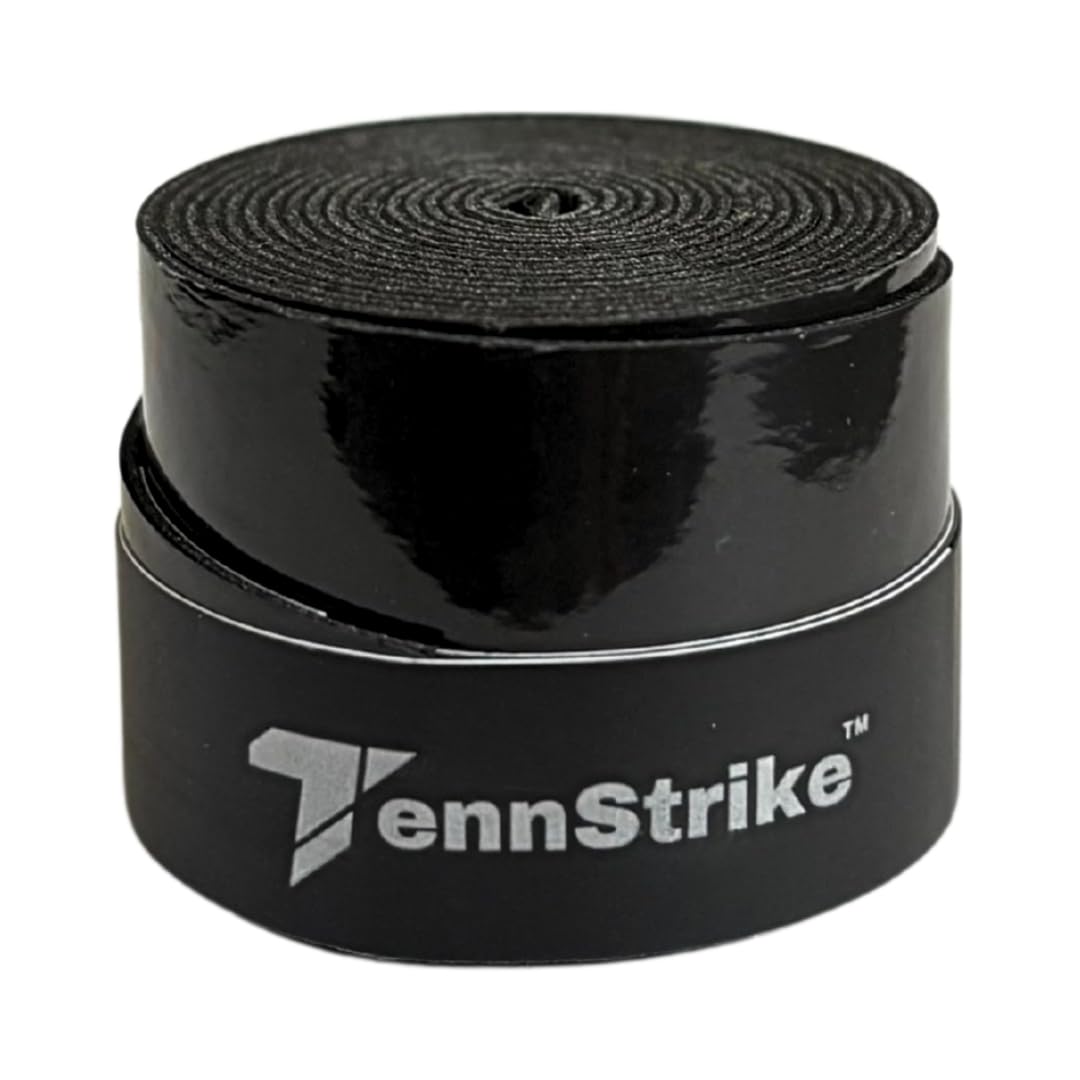 Tennstrike Ace Badminton Grip Box | Pack of 1 | 0.75mm | Sweat-Absorbent, Thick with Tackiness Anti-Slip, Durable Grips | Black Color Racket Overgrip Tape for Badminton, Tennis, Pickleball and More-picture-22