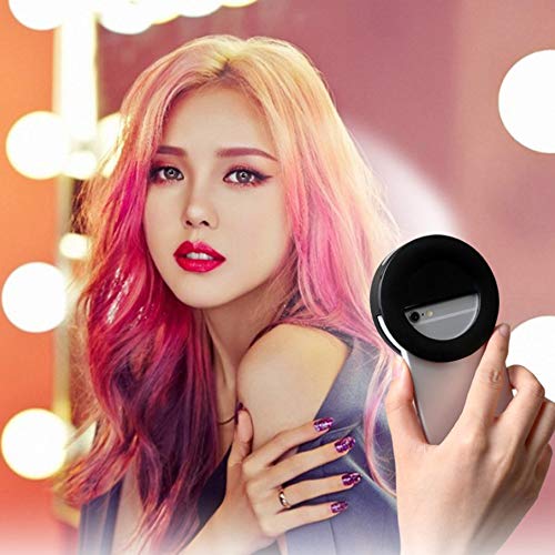 Sangmei Selfie portátil L-ED Light Ring Flash de preenchimento de câmera para celular Universal (ros