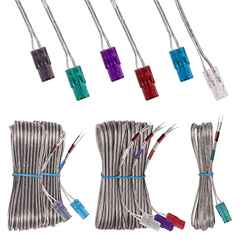 ExploreHome Set of 6 Replacement Speaker Wire Cord Cable Kits for Sony BDV-T10 BDV-T11 BDV-T28 BDV-T37 BDV-T57 BDV-T58 BDV-T79 BDV-Z7 Surround Sound System