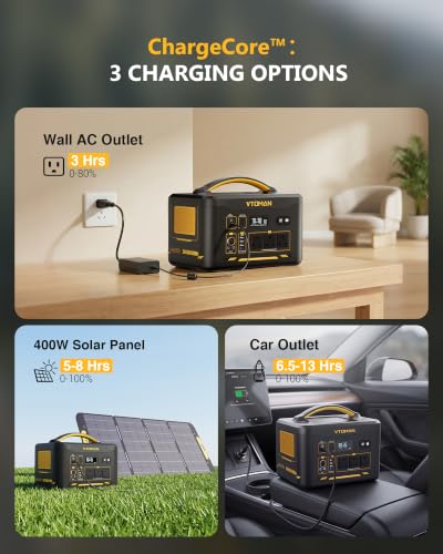 Image of VTOMAN Jump1800 Power Station with Jump Start, 1408Wh LFP Solar Generator