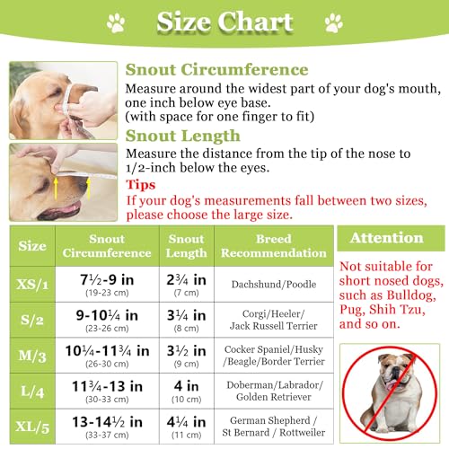 Image of Dog Muzzle, Printed Basket Muzzle for Small Medium Large Dogs Dachshund, Beagle, German Shepherd, Breathable Pet Muzzles to Prevent Biting Chewing Scavenging, Allows Panting and Drinking