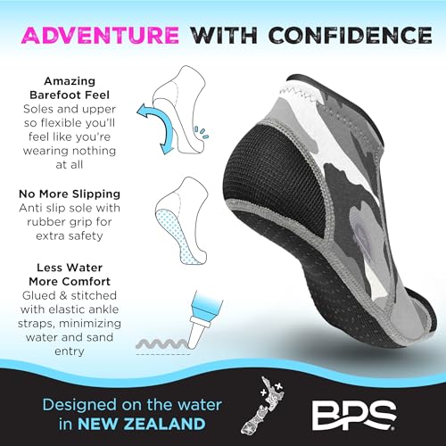 Image of BPS 'Aqua Series' 3mm Neoprene Water Socks for Sand, Beach, Soccer, Volleyball, Wetsuit Booties
