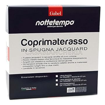 Gabel Coprimaterasso Nottetempo in Spugna Jacquard-Piazza e Mezzo