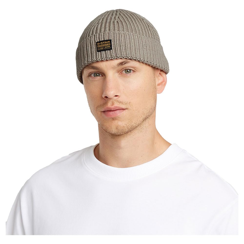 G-STAR Men's Originals Fisherman Beanie, Vintage Khaki, UK One Size