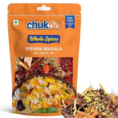 Image of Chukde - Biryani Masala Whole | Sabut Masala | Authentic Spice Blend for Aromatic & Flavorful Biryani | Laboratory Tested and Hygienically Packed | 50 Gm (Pack of 2)