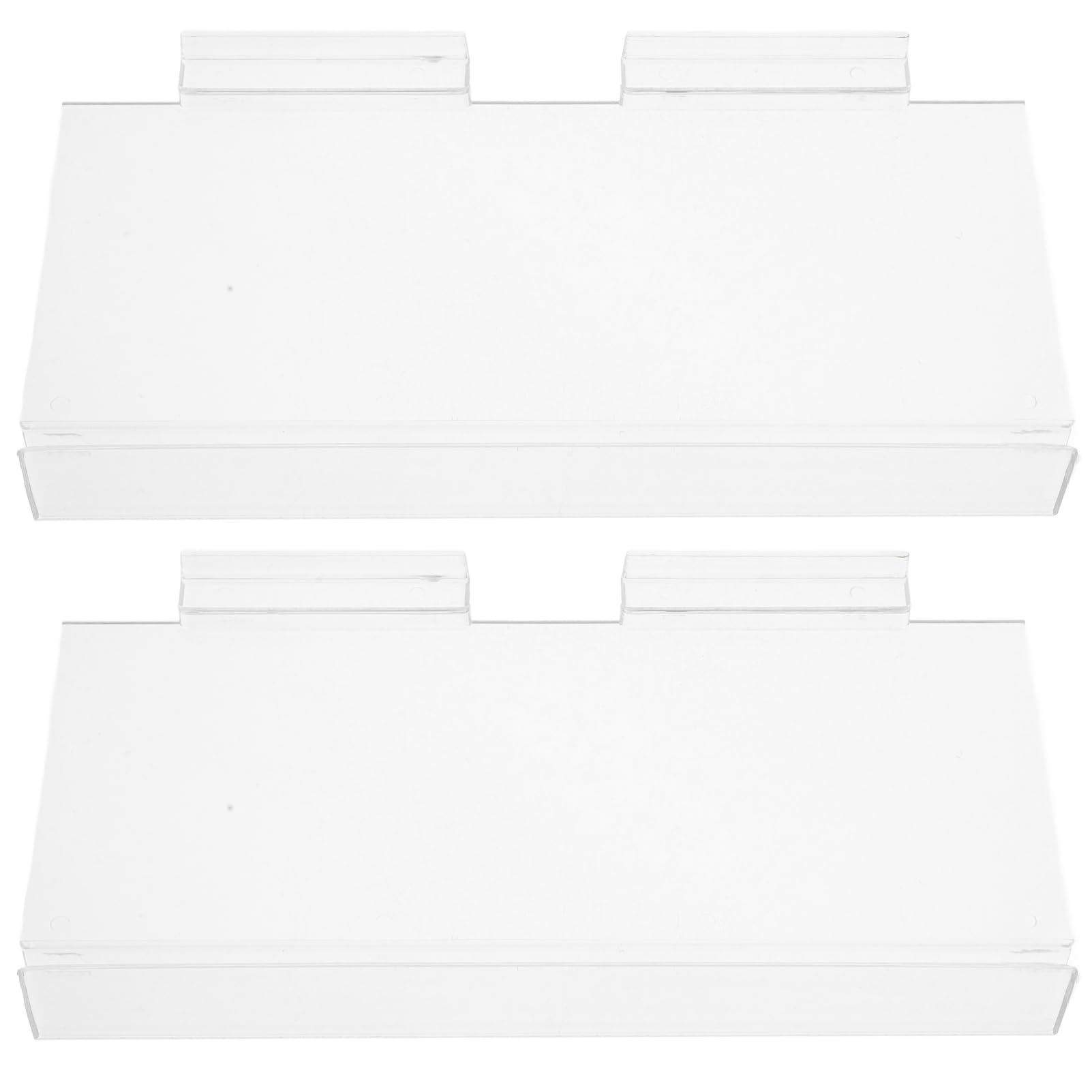 Unomor 2pcs Acrylic Shoe Display Mount Shelves for Sneakers Sleek Slat Wall Storage