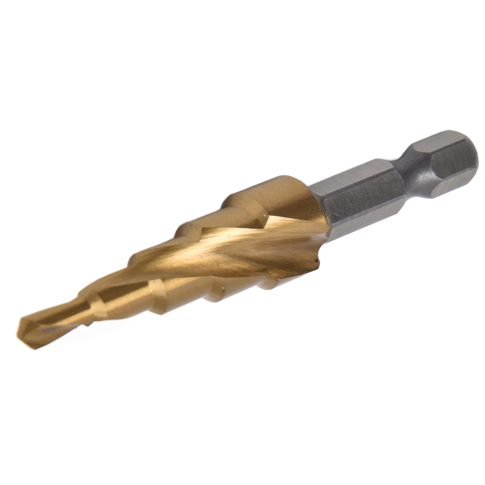 HEX Shank Step Drill HIGH Speed Steel Plated Spiral Flute Pagoda Drills BIT 4?12MM for Repair Renovation