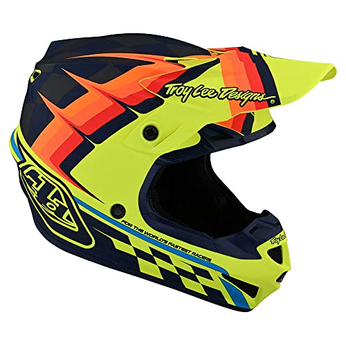 Troy Lee Designs Se4 Polyacrylite Midnight Motocross Helmet W/Mips - Full Face Offroad Motorcycle Dirt Bike Atv Powersports Dual Sport Racing Helmet - Mens Womens Unisex (Yellow, Lg) #TOP5