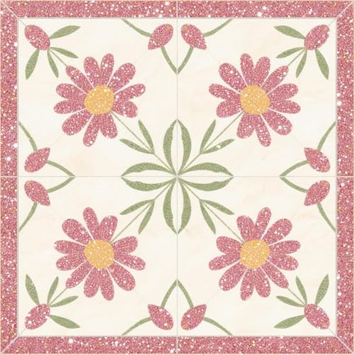 Image of Moroccan Tile Stickers | Waterproof Self Adhesive Peel & Stick Tile Decals for Kitchen Backsplash, Bathroom Wall, Floor, Furniture & Glass (8x8 Inch, Design 11, 36 Pic)