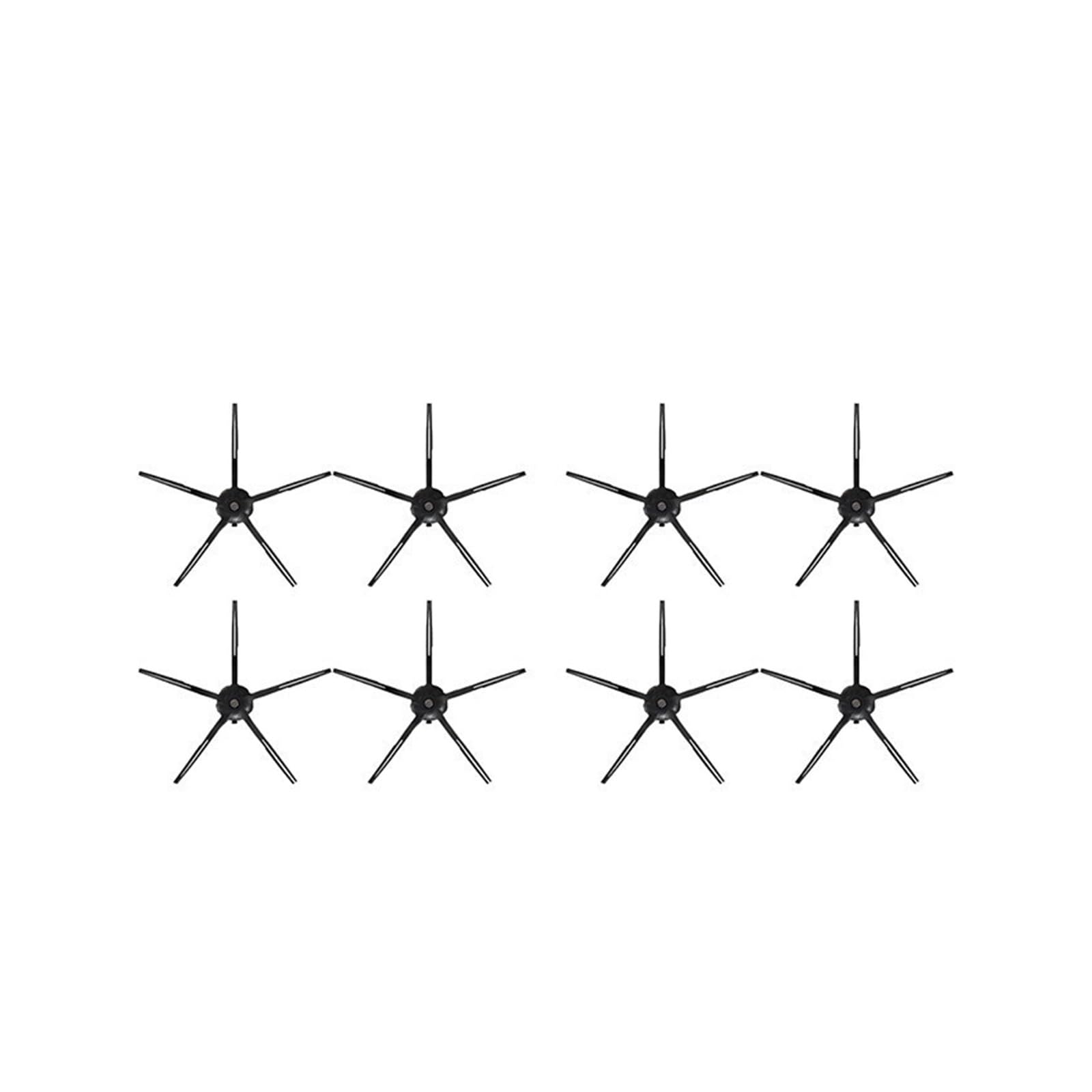 VHJXZQCNKLM Compatible For Roborock， S7, G10, T8,Q7,Max,Q7 Max+,S7 Maxv Ultra Plus,G10S,G10S Pro, Q5,Q5+Robot Vacuum Cleaner With Black Pentagonal Side Brush(Black 8pcs)