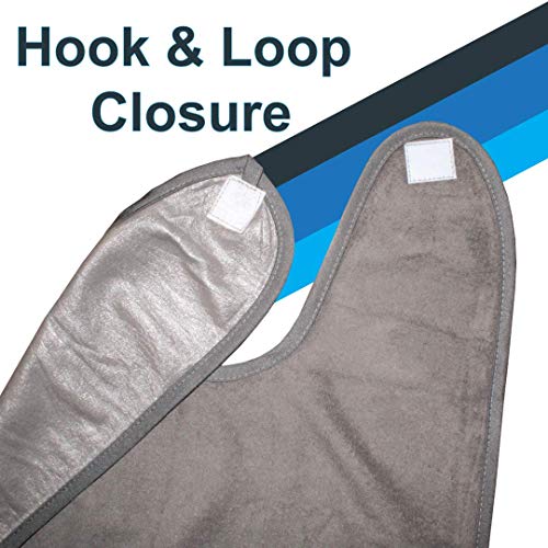 Rehabilitation Advantage Vinyl Clothing Protector Bib, Gray, Large2