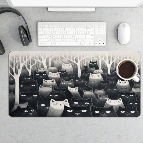 Alfombrilla de escritorio impermeable negra 12x24 pulgadas miniatura 5