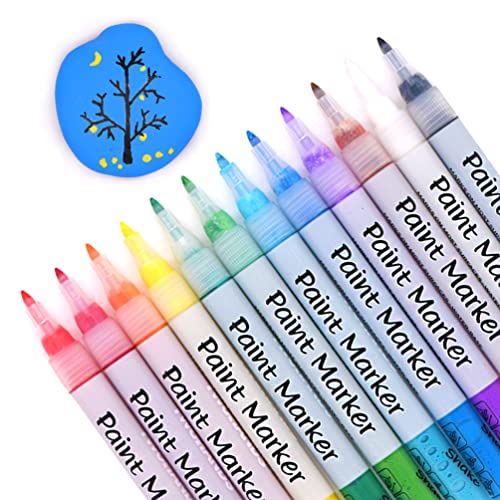 Rotuladores de pintura acrílica 12 colores, Bolígrafos acrílicos, marcadores acrílicos Cover