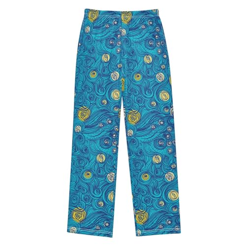 Sky Wonderful Stars Shine Boys Pants for Kids Jogger Pants with Pockets S-XL