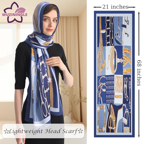 Silk Scarf for Women Hair 68"×21" Shawls and Wraps for Evening Dresses Satin Head Scarf Travel Scarf2