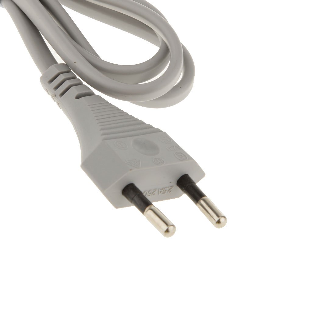 actecom Chargeur de manette Wii U Blanc 5V DC, Type E 2pin ou Type F 2pin, 1 Port, 1 Unité, Compatible avec Gamepad Wii U