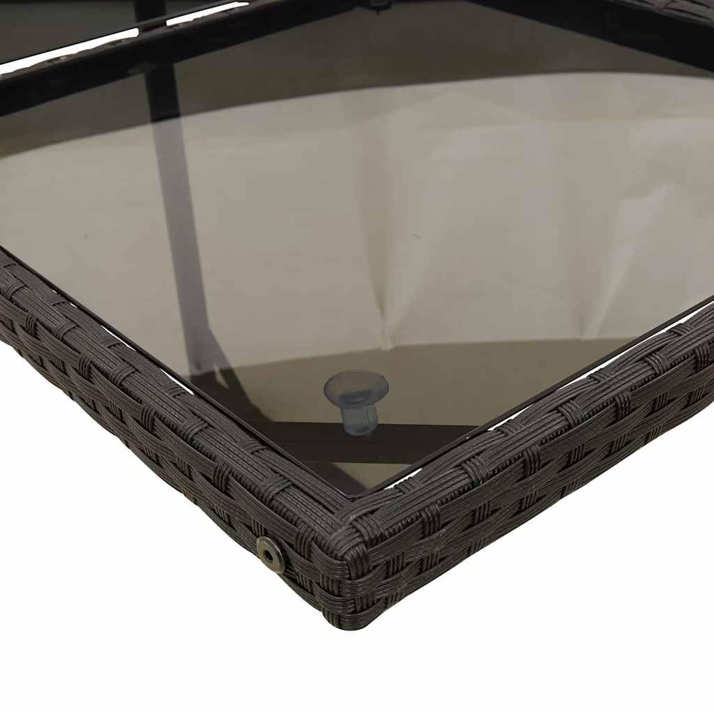 vidaXL Set da Pranzo da Giardino 7 pz Nero con Cuscini in Polyrattan