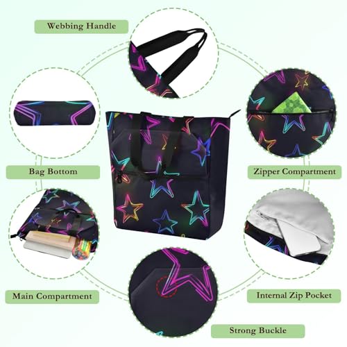 Bolsa escolar de estrellas fluorescentes para viajes y actividades de niños 3