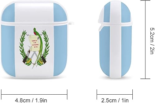 Miniatura 2 de Funda para Airpods con diseño de bandera de Guatemala, suave y flexible, para niñas con llavero