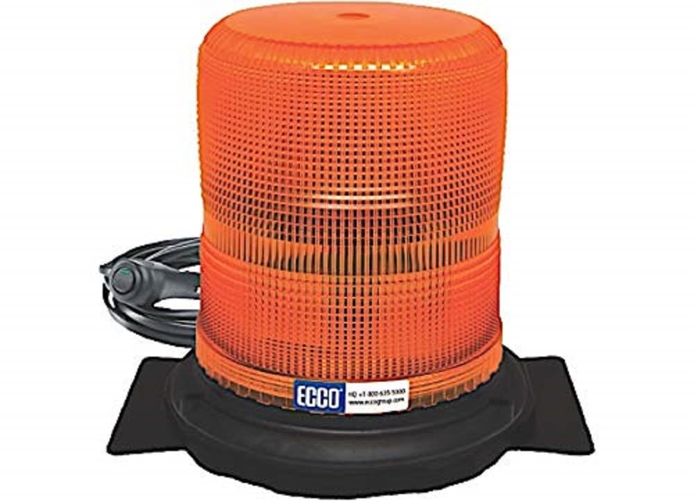 ECCO Baliza LED: Pulse II, perfil medio, 12-24 V CC, 11 patrones de flash, cinta de alta unión, ámbar