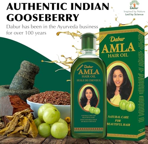 Dabur Amla Hair-Treatment Oils for Men and Women, Natural Care for Healthy Hair and Moisturized Scalp, Pack of 3, 500ml - Image 4
