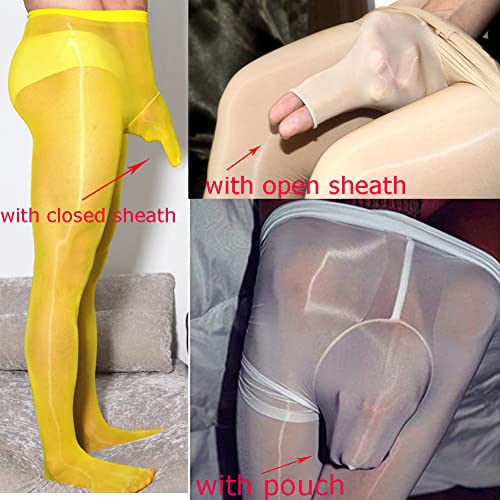 Men's Sexy 8D Ultrathin High Elastic Shaping Oil Socks Shiny Silky Glossy Pantyhose Sheer Stockings Tights2