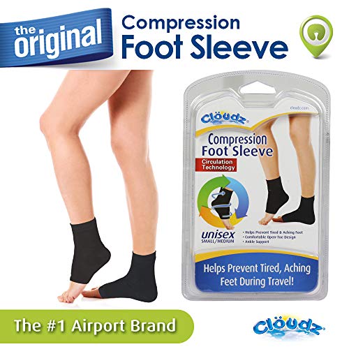 Image of Cloudz - Compression Foot Sleeve - Unisex S /M - Black