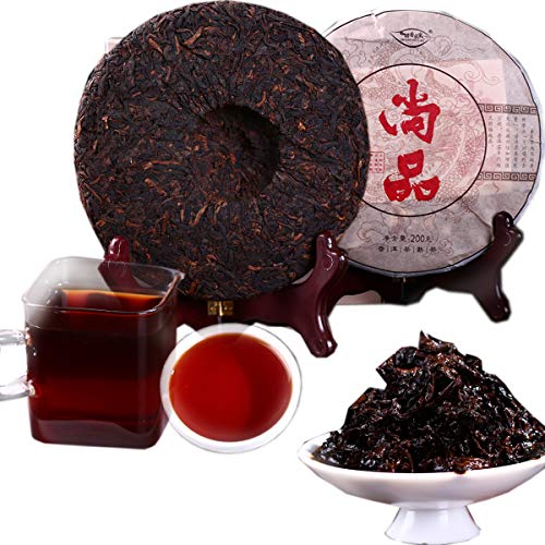 Té Cocido Pu erh Yunnan Ripe Puer Tea Cake 200g Marrón Alta Montaña Ecológico
