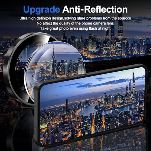 Image of JGD PRODUCTS Premium Camera Lens Protector Compatible For Samsung Galaxy S24 5G (Black) Camera Lens Protector - 9H Tempered Glass, Military-Grade Anti-Scratch, Case-Friendly, Easy Install Frame