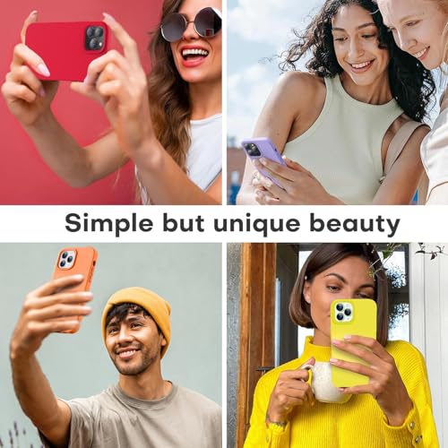 Image of LOVE 3000 Compatible with iPhone 12 Pro Max Phone Case | Thickening 2.1 MM Liquid Silicone | Anti-Scratch Microfiber Lining | Full-Body Duty Heavy Protection Case for Men, Bright Orange