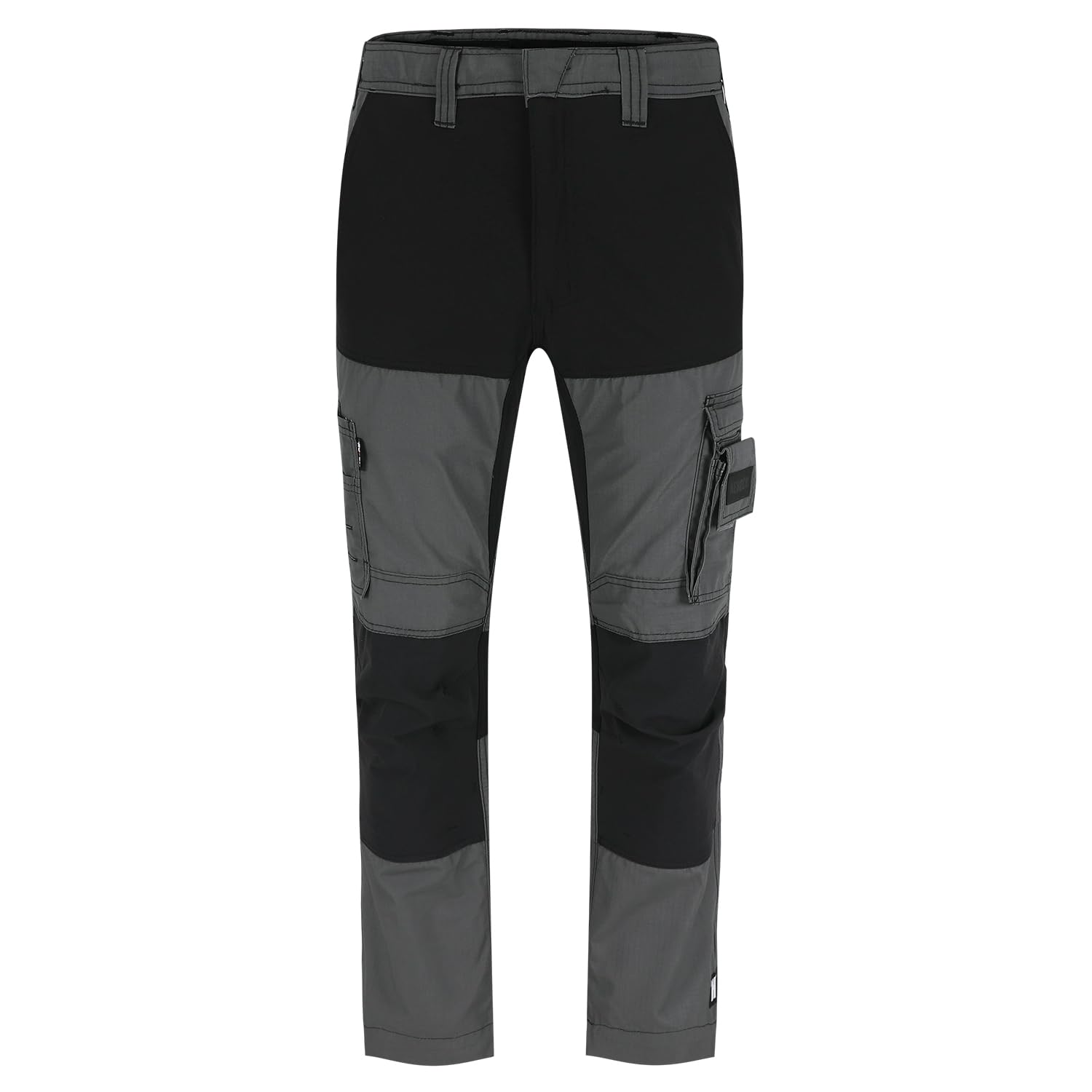 Herock Pantalon de Travail Multipoches Hector Dark Kaki/Noir Droit Mixte (Lot de 1)