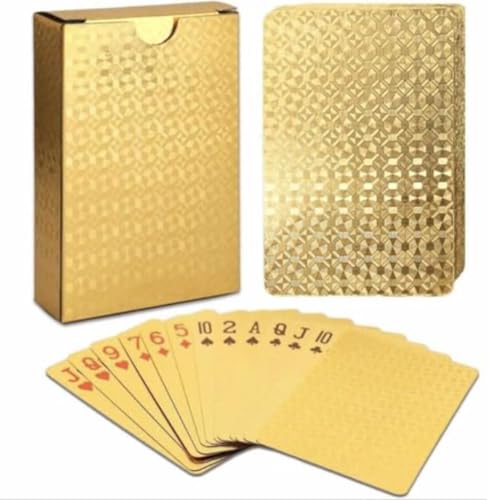 2 barajas de cartas Gold Diamond resistentes y a prueba de agua miniatura 3
