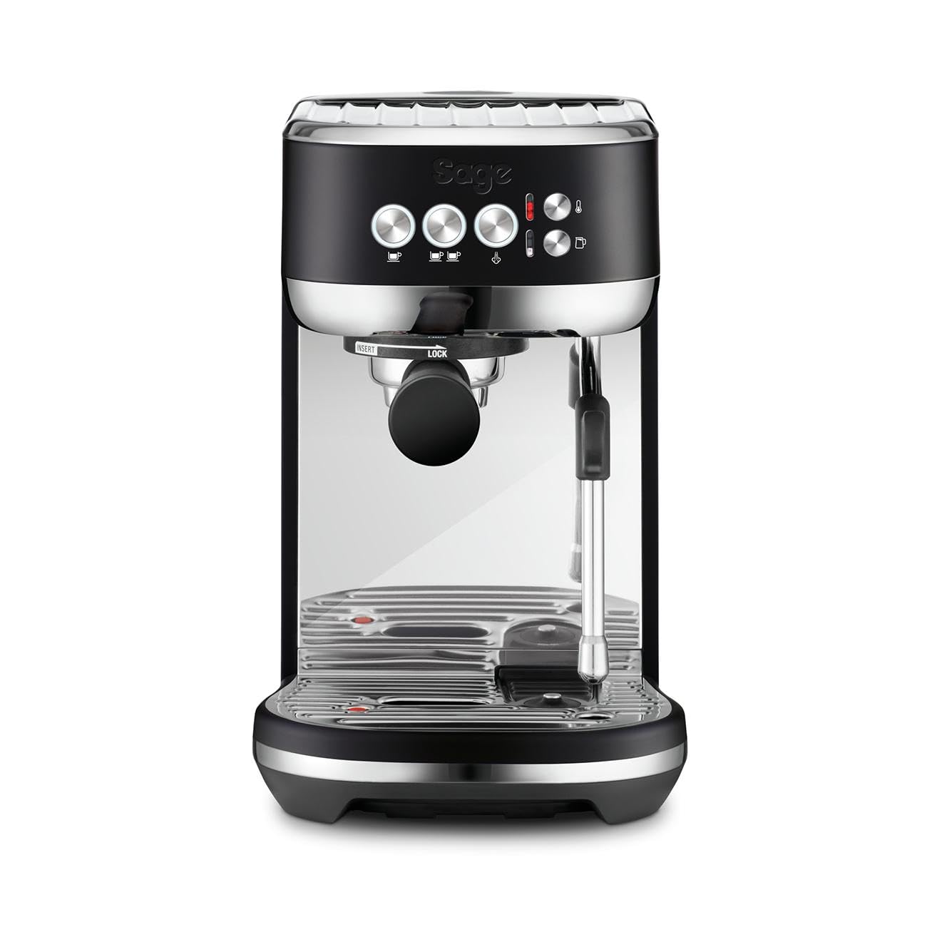 Sage the Bambino Plus Espresso Machine, Coffee Machine with Milk Frother, SES500BTR - Black Truffle
