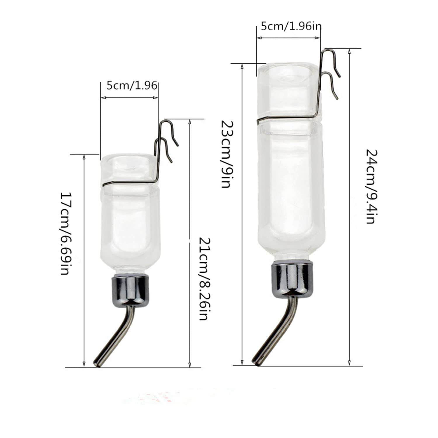 SDFAA 3 stuks hamster-drinkfles, hangende waterfles voor hamsters, waterdispenser voor kleine dieren, geen druppel drinkfles met grote capaciteit, voor hamsters, chinchilla (3 kleuren
