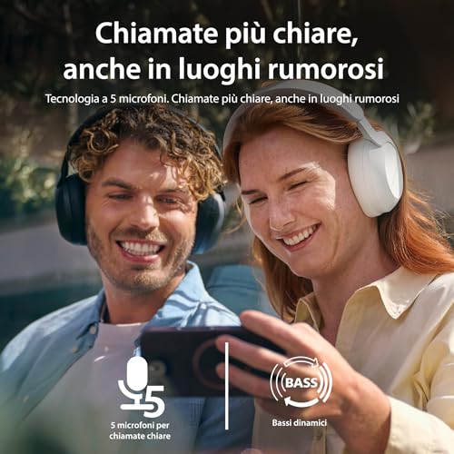 Philips TAH8000EBK/00 Cuffie Bluetooth over-ear wireless – Cancellazione del rumore, 70H di riproduzione, Assistente vocale compatibile, Ideali per viaggiare – Nero - Immagine 4