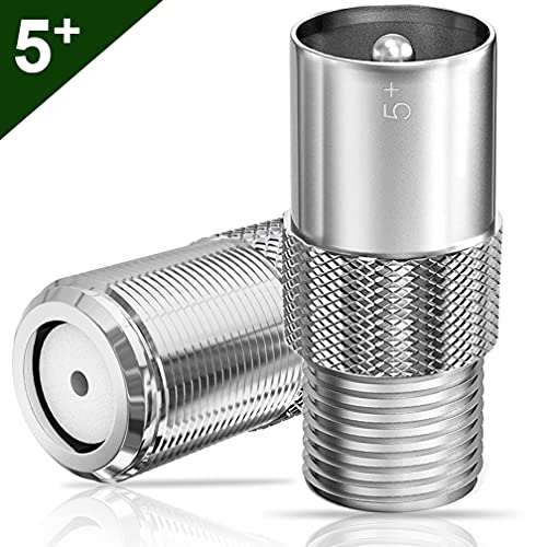 5 Plus Female To Male 5 PCS TV Aerial Coaxial Coupler,Satellite T/F Type Screw Connector Socket to RF Coax Aerial Adapter - Image 6