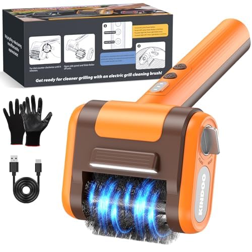 Image of Electric Grill Brush Bristle for Outdoor Grill, Grill Cleaning Brush Rechargeable BBQ Cleaner Brush Head,Safe Grill Brush with Scraper for Cast Iron Stainless-Steel Grates