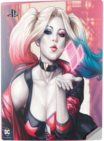 Skinit Decal Gaming Skin Compatible with PS5 Digital Edition Console - Officially Licensed DC Comics Harley Quinn Rebirth Cover #1 Legacy Color Variant Art by Art Germ Design