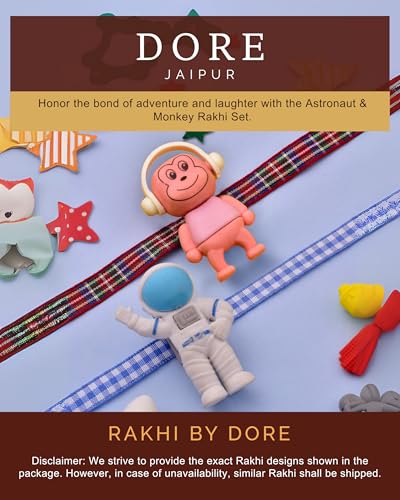 Image of Hyperfoods Kids Rakhi 2 Rakhi With Chocolates Gift Pack Kids Rakhi With Chocolates Rakhi Set Of 2 For Kids Rakhi For Kids Boy Rakhi With Chocolates Almondbrittle Brownie 180Gm Kids Rakhi Set 2