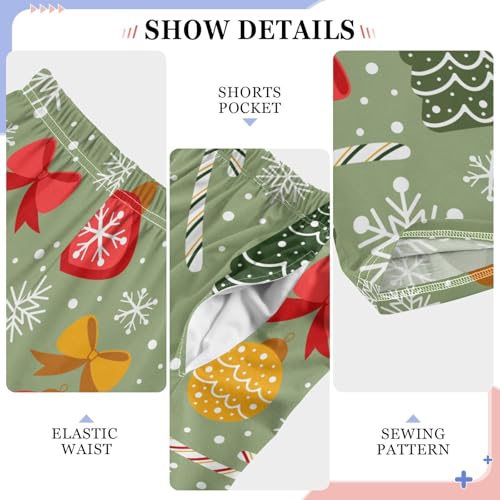 Boys' Pants New Year Christmas Toys Long Bottoms Jogger Pants Elastic Waist Trousers with Pockets S-XL4