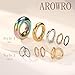AROWRO Septum Rings Nose Rings Hoops Cartilage Earrings for Women Men Conch Piercing Jewelry Helix Hoop Daith Rook Tragus Surgical Steel Gold 4G