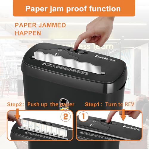 Woolsche SD108P 10-Sheet Strip Cut Paper Shredder の商品画像 6