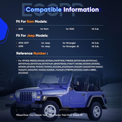 Image of ECCPP AC Compressor 2012-2017 for Jeep Wrangler 3.6L | AC Compressor with Clutch Rapid Cooling