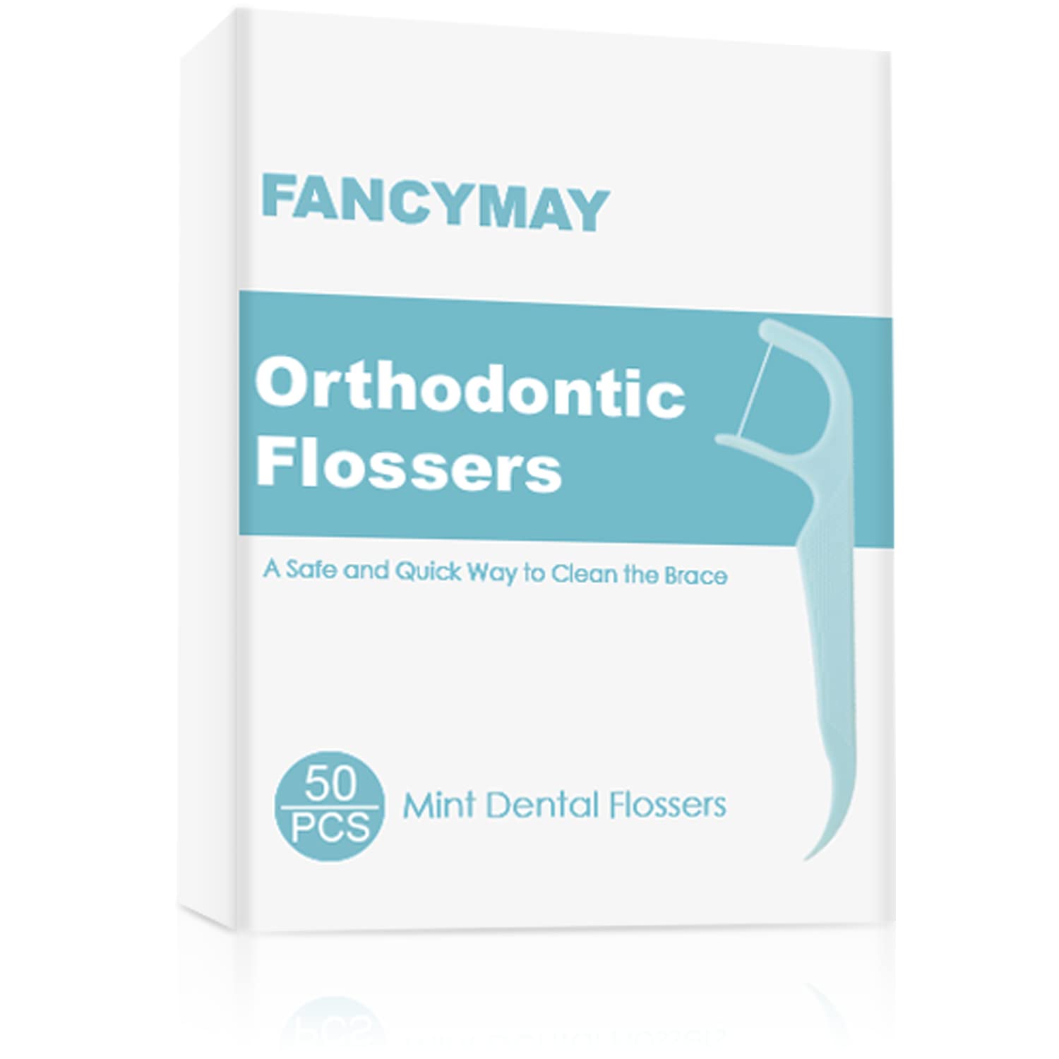 50 Count Mild Mint Braces Flossers for Adults & Kids, Floss for Braces, Orthodontic Flossers for Braces, Dental Floss Picks fit Under Arch Wire