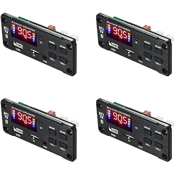 4X Wzmacniacz 25Wx2 12V Płyta Dekodera Mp3 Moduł Audio Bluetooth 5.0 Bezprzewodowy Samochodowy Odtwarzacz Muzyczny Mp3 z Bluetooth